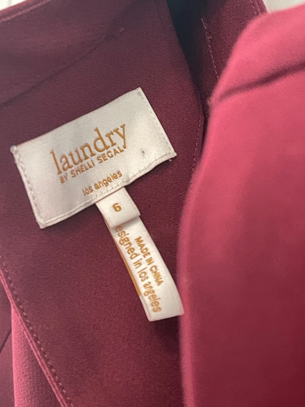 Laundry burgundy layered sleeve formal cocktail dress women 6 - Picture 7 of 10